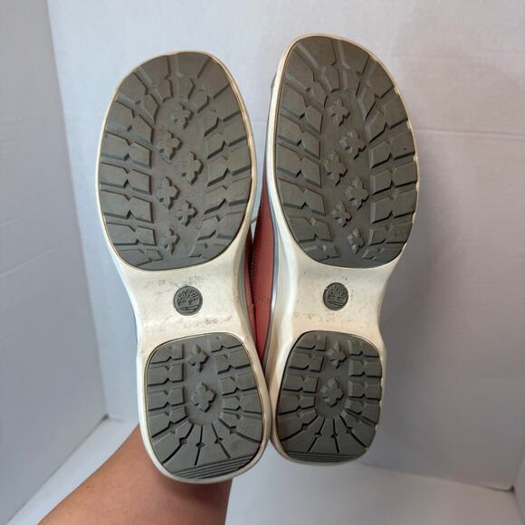 Timberland Genuine Leather Hiking Field Boots Pink Women's Size 8 - Picture 11 of 11